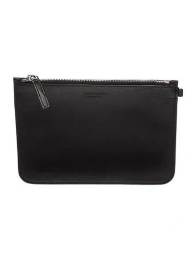 Pre-owned Givenchy Leather Portfolio In Black