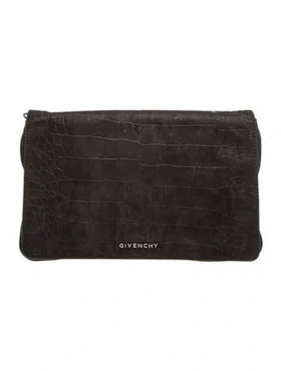 Pre-owned Givenchy Leather Portfolio In Black