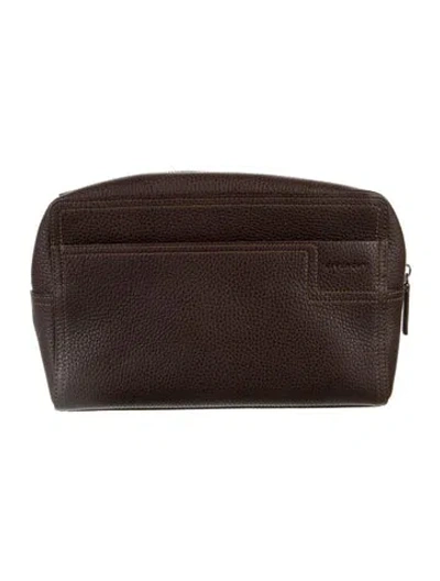 Pre-owned Givenchy Leather Pouch In Brown