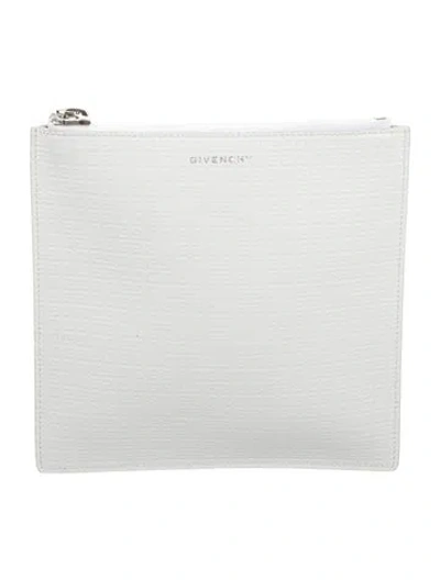 Pre-owned Givenchy Leather Pouch In White