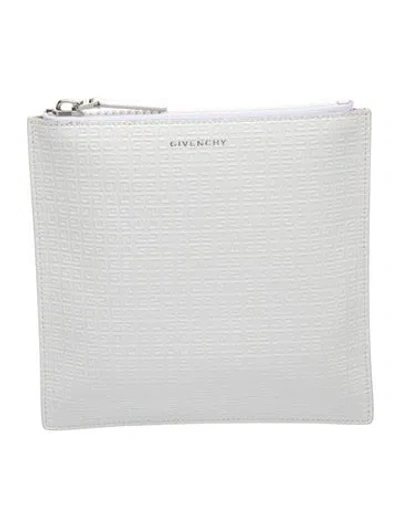 Pre-owned Givenchy Leather Pouch In White