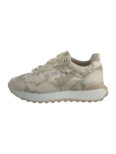 Pre-owned Givenchy Leather Printed Athletic Sneakers In Neutral