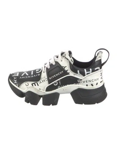 Pre-owned Givenchy Leather Printed Chunky Sneakers In Black