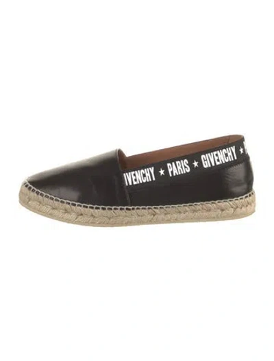 Pre-owned Givenchy Leather Printed Espadrille Sneakers W/ Tags In Black
