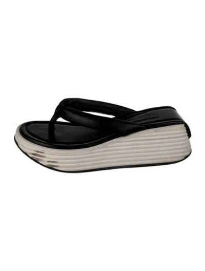 Pre-owned Givenchy Leather Printed Mules In Black