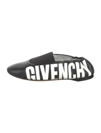 Pre-owned Givenchy Leather Printed Mules In Black