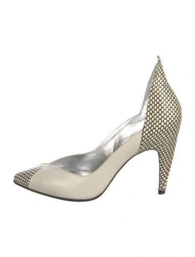 Pre-owned Givenchy Leather Printed Pumps In Neutral