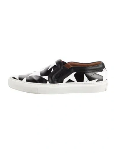 Pre-owned Givenchy Leather Printed Slingback Flats In Black