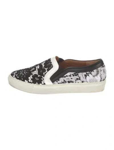 Pre-owned Givenchy Leather Printed Sneakers In Black