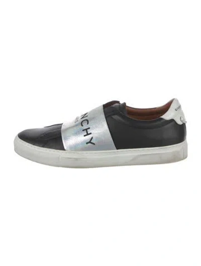 Pre-owned Givenchy Leather Printed Sneakers In Black