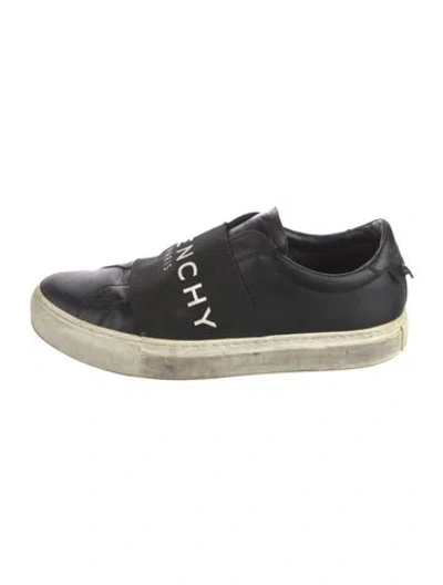Pre-owned Givenchy Leather Printed Sneakers In Black
