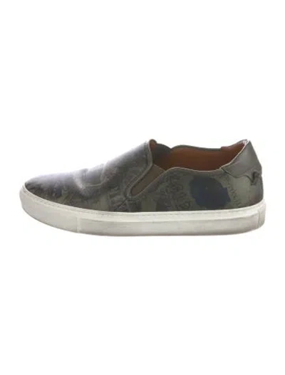 Pre-owned Givenchy Leather Printed Sneakers In Black
