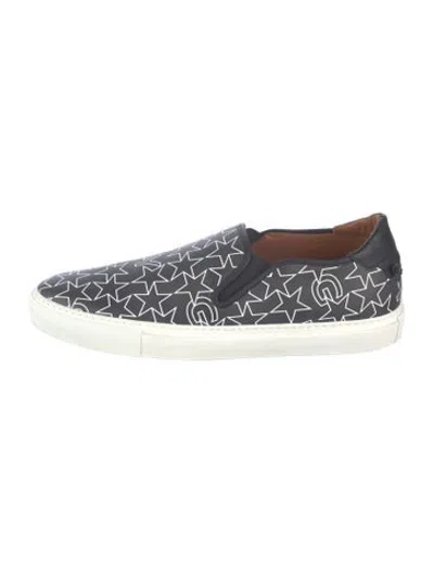 Pre-owned Givenchy Leather Printed Sneakers In Black