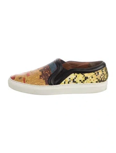 Pre-owned Givenchy Leather Printed Sneakers In Multi