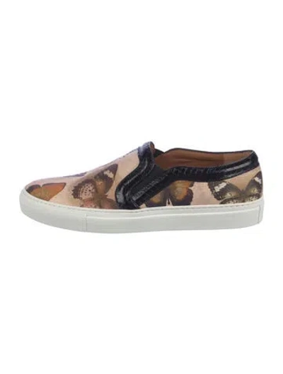 Pre-owned Givenchy Leather Printed Sneakers In Neutral