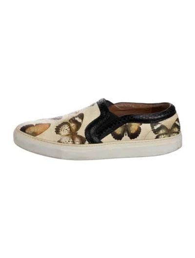 Pre-owned Givenchy Leather Printed Sneakers In Neutrals