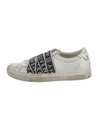 Pre-owned Givenchy Leather Printed Sneakers In White
