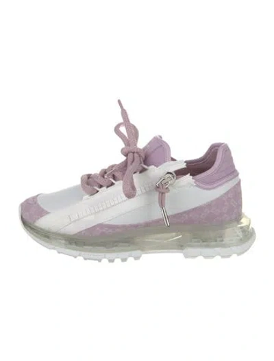 Pre-owned Givenchy Leather Printed Sneakers In White