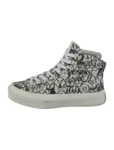 Pre-owned Givenchy Leather Printed Sneakers In White
