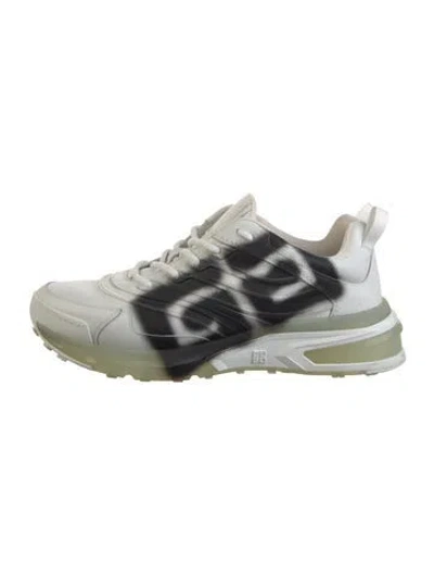 Pre-owned Givenchy Leather Printed Sneakers In White