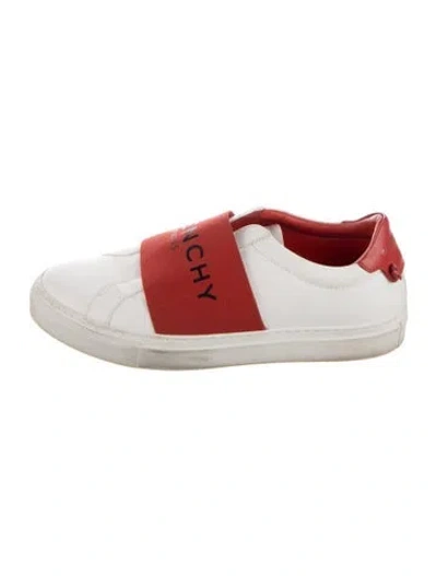 Pre-owned Givenchy Leather Printed Sneakers In White