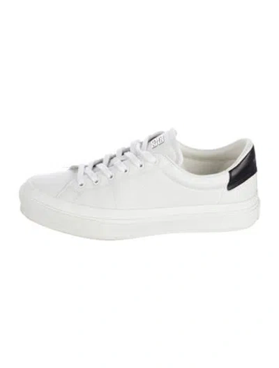Pre-owned Givenchy Leather Printed Sneakers In White