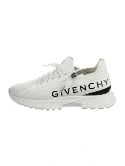 Pre-owned Givenchy Leather Printed Sneakers In White