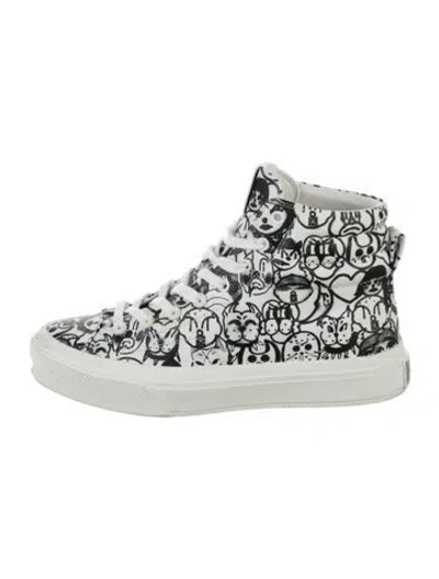 Pre-owned Givenchy Leather Printed Sneakers In White