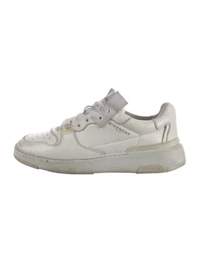 Pre-owned Givenchy Leather Printed Sneakers In White