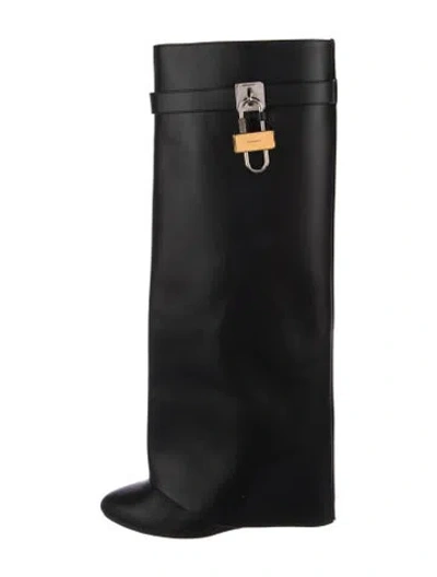 Pre-owned Givenchy Leather Riding Boots In Black