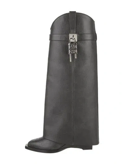 Pre-owned Givenchy Leather Riding Boots In Black