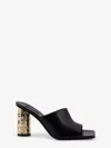 Givenchy Leather Sandals Open Squared Toe Heel In Black
