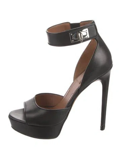 Pre-owned Givenchy Leather Sandals In Black