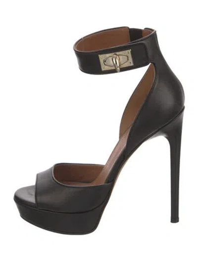 Pre-owned Givenchy Leather Sandals In Black