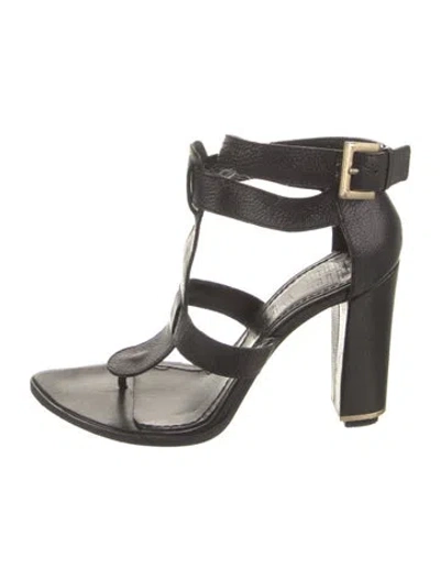 Pre-owned Givenchy Leather Sandals In Black