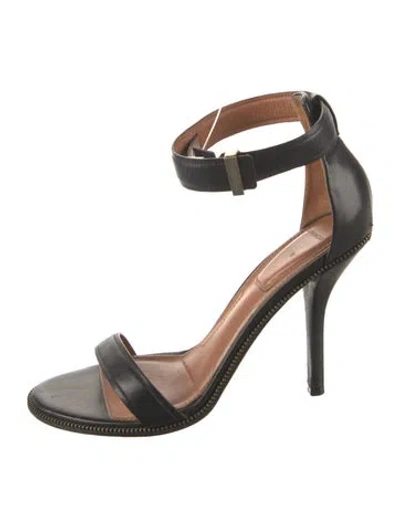 Pre-owned Givenchy Leather Sandals In Black