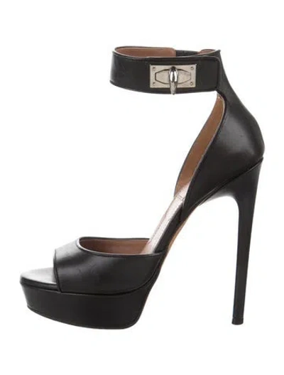 Pre-owned Givenchy Leather Sandals In Black