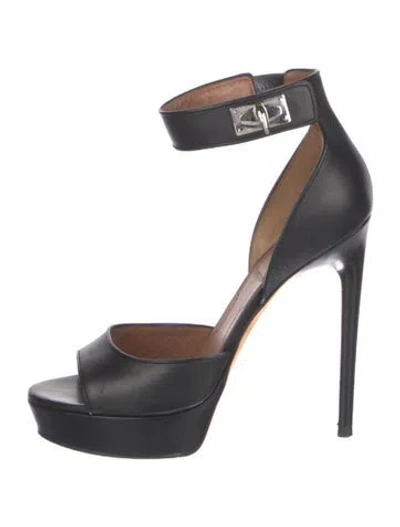 Pre-owned Givenchy Leather Sandals In Black