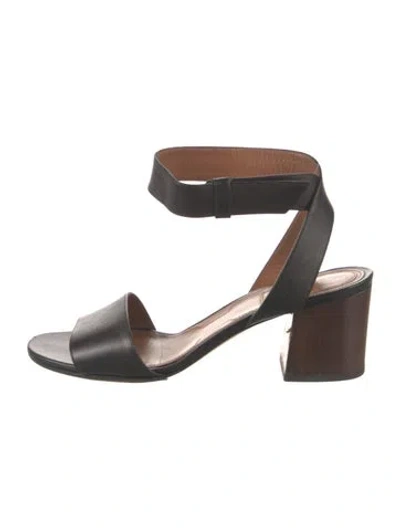 Pre-owned Givenchy Leather Sandals In Black