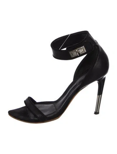 Pre-owned Givenchy Leather Sandals In Black