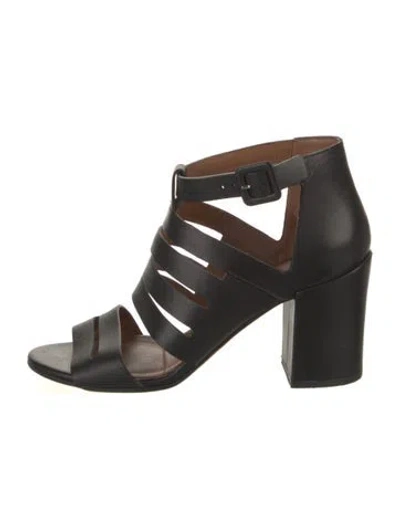 Pre-owned Givenchy Leather Sandals In Black