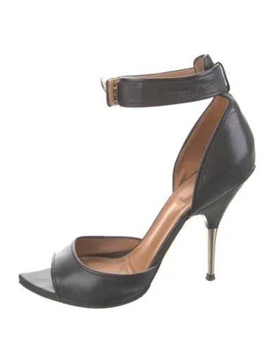 Pre-owned Givenchy Leather Sandals In Black