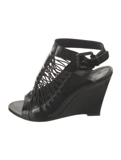 Pre-owned Givenchy Leather Sandals In Black