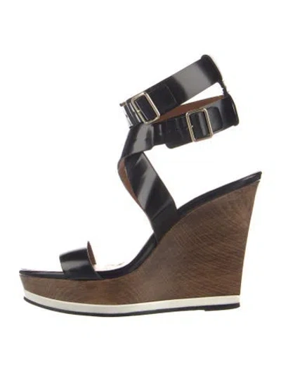 Pre-owned Givenchy Leather Sandals In Black