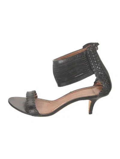 Pre-owned Givenchy Leather Sandals In Black