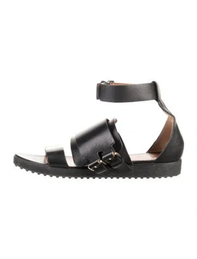 Pre-owned Givenchy Leather Sandals In Black