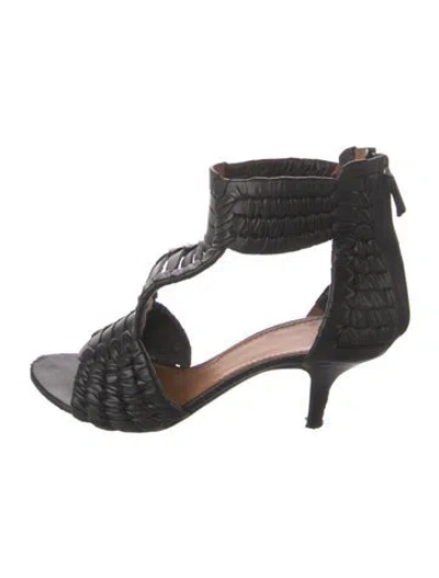 Pre-owned Givenchy Leather Sandals In Black