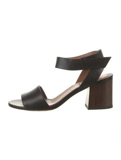 Pre-owned Givenchy Leather Sandals In Black