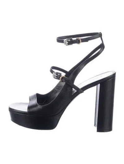 Pre-owned Givenchy Leather Sandals In Black