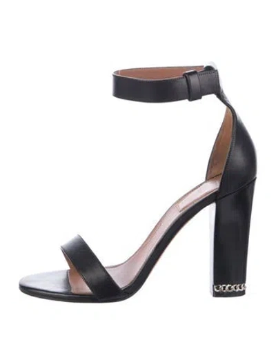 Pre-owned Givenchy Leather Sandals In Black
